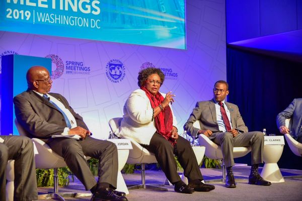 IMF-World Bank Seminar: Toward a More Integrated Caribbean with panelists OECS’ Didacus Jules, Guyana’s Winston Jordan, 