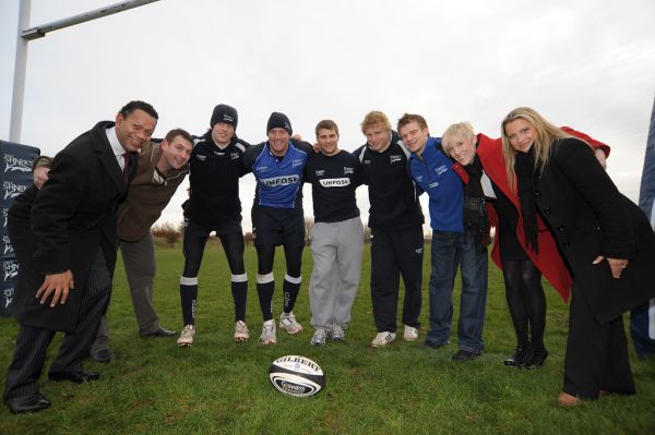 Salford staff with Sale Sharks