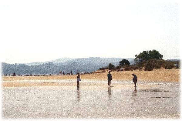 La hora del Ángelus en la playa