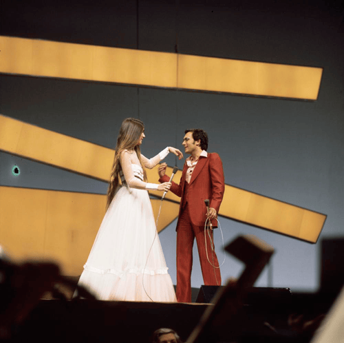 Eurovision Song Contest 1976 rehearsals - Italy - Al Bano & Romina Power 4