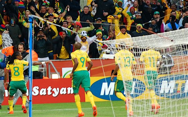 South Africa's Goal Celebration at Soccer City