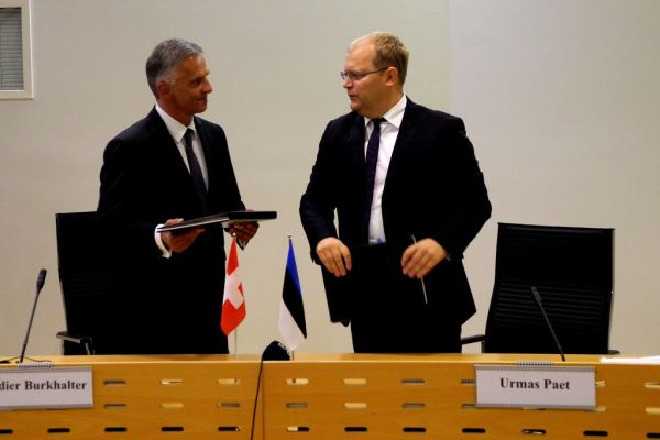 Välisminister Urmas Paet kohtus 25. augustil Šveitsi presidendi ja välisministri Didier Burkhalteriga