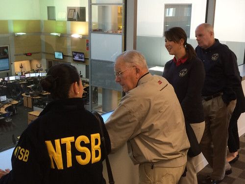 NTSB Vice Chairman Dinh-Zarr and staff tour Fairfax County (VA) Public Safety Communications Center with Department Dire