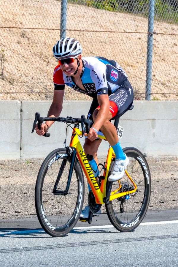 Ivo Oliveira climbing the Rahal Straight at Laguna Seca