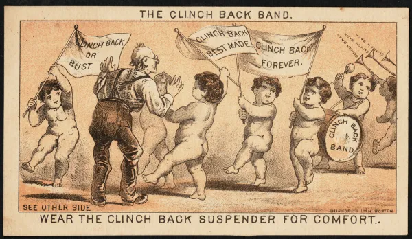The Clinch back band. Wear the Clinch back suspender for comfort. Clinch back or bust. Clinch back best made. Clinch bac