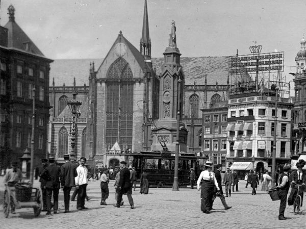 Gemeentetram Amsterdam 8, Lijn 14, Dam (1910)