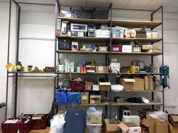 Storage shelves, Casa Jasmina, Fablab, Turin, Italy