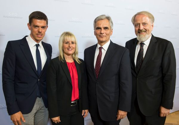 Pressekonferenz nach Sitzung des SPÖ-Bundesparteivorstands.