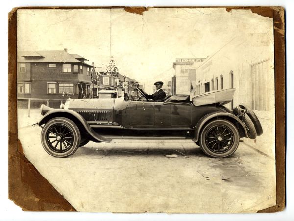 Cousin Clarence in a c1920 Pierce Arrow roadster