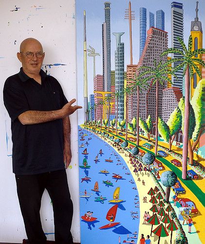 große naive Kunst große Größe Gemälde von volkstümlicher Kunst und bunte Malerei primitive Maler raphael perez Kind Küns