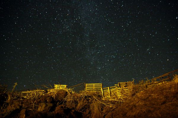 La Via Láctea desde La Solana de Tejeda en Gran Canaria