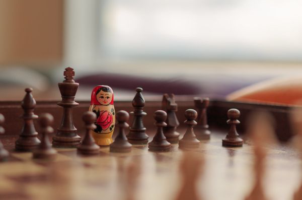 Matreshka in a Chess game in Stavanger Airport, Norway
