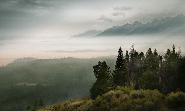 clearing clouds over the snake river valley