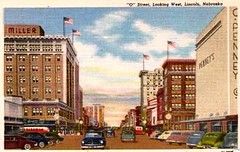 Lincoln, NE Looking west along O Street from 13th Street 1