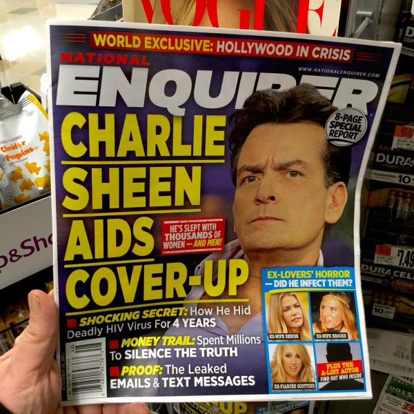 Charlie Sheen National Enquirer HIV Cover