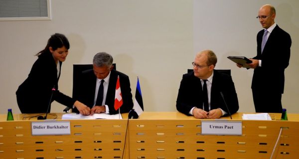 Välisminister Urmas Paet kohtus 25. augustil Šveitsi presidendi ja välisministri Didier Burkhalteriga