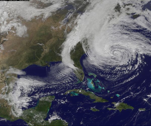 NASA Satellites See Sandy Expand as Storm Intensifies
