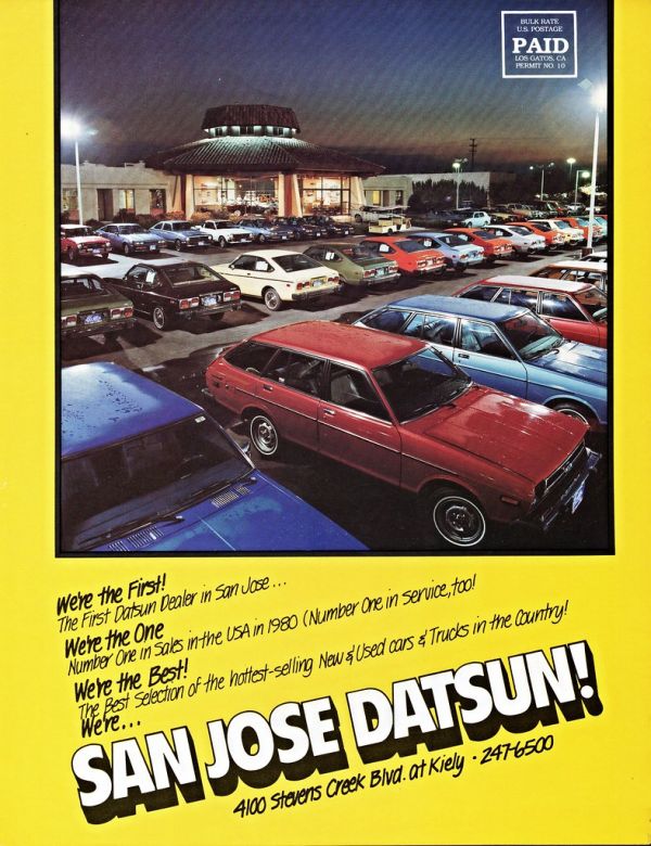 San Jose Datsun, San Jose CA (1982 Ad)