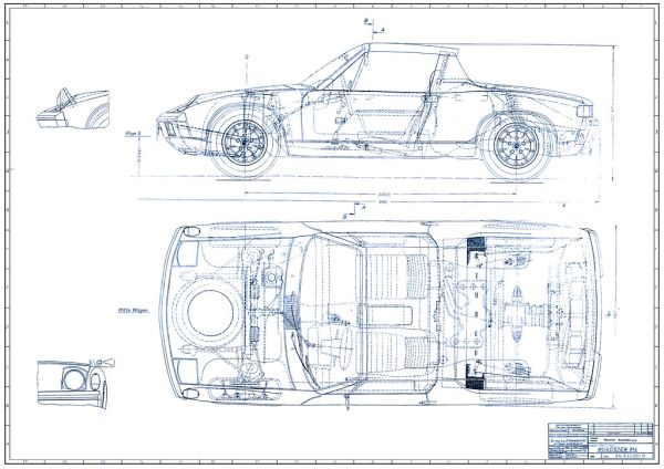 Porsche 914 Roadster Blueprint