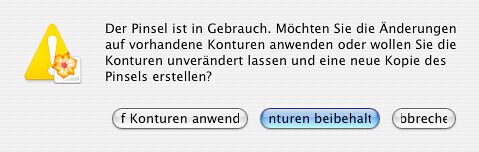 Der Pinsel ist in Gebrauch