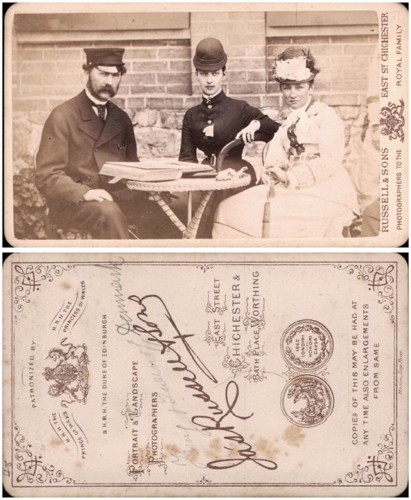 King Christian IX and Queen Louise of Denmark, and Princess Alexandra, c. 1876