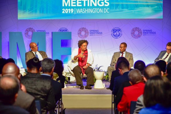 IMF-World Bank Seminar: Toward a More Integrated Caribbean with panelists OECS’ Didacus Jules, Guyana’s Winston Jordan, 