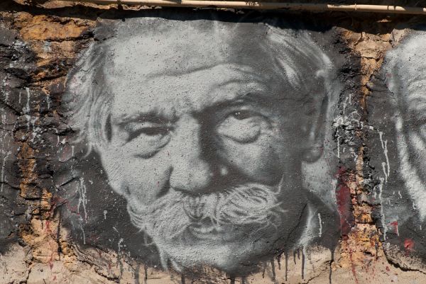 Albert Schweitzer, painted portrait DDC_0712