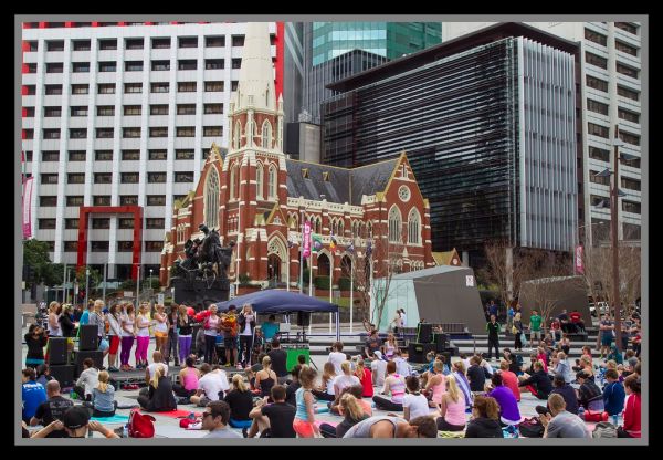 Yoga in King George Square Brisbane-05=