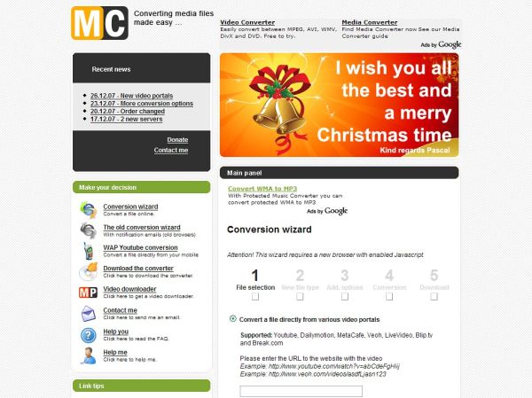 Media Converter - the fastest free online audio and video converter