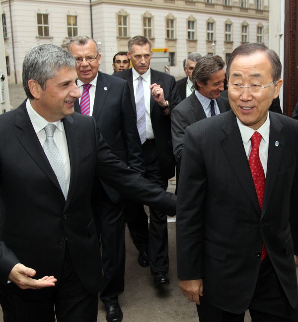 UN-Generalsekretär Ban Ki Moon zu Besuch in Wien