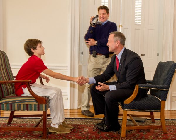 Governor is Interviewed by Gus Prager