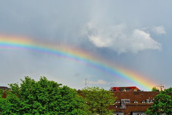 Regenbogen mit Action