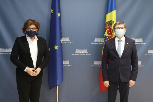 26.11 2021 – Întrevederea Președintelui Paramentului, Igor Grosu, cu Adina Vălean, comisarul UE pentru transporturi