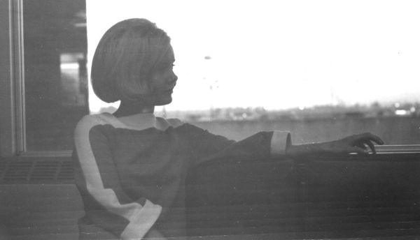 Stewardess for United Airlines at Portland (Oregon, USA) International Airport (PDX) , 1967