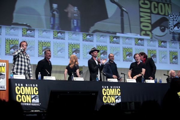 Quentin Tarantino, Kurt Russell, Jennifer Jason Leigh, Walton Goggins, Demian Bichir, Tim Roth, Michael Madsen & Bruce D