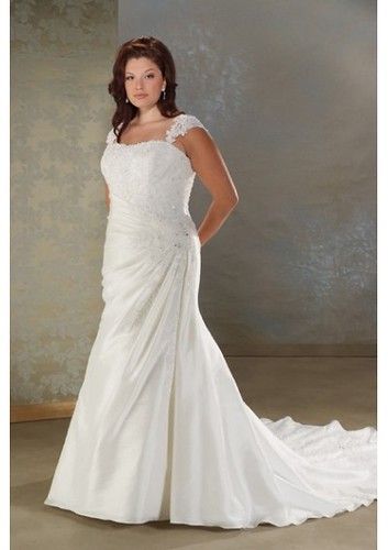 Sweep / Pinsel Zug Chiffon plus size Hochzeitskleid