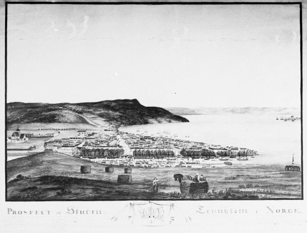Prospect af Staden Trunhiem i Norge (ca. 1820)