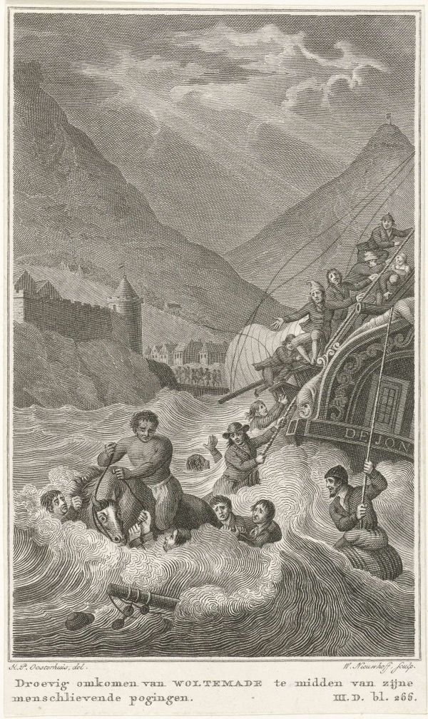 Heldendood van Woltemade bij Kaap de Goede Hoop, 1773