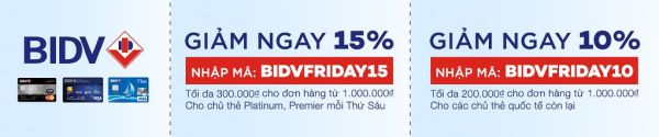 [LAZADA-T11-2017] DÙNG THẺ BIDV - NHẬN NGAY ƯU ĐÃI HẤP DẪN