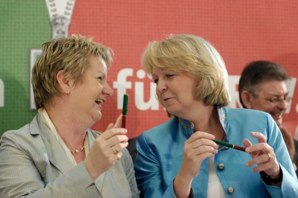 Auch die Füller in rot-grün nach dem Kappentausch