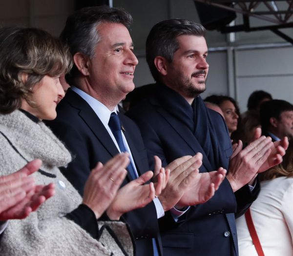 Luis Miguel Etchevehere, Ministro de Agroindustria, Marcos Peña, Jefe de Gabinete - La Rural - Reunión de ministros de A