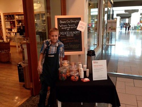 Proud of Gabriel Rogers for spending the day raising money for No Kid Hungry with Williams Sonoma!