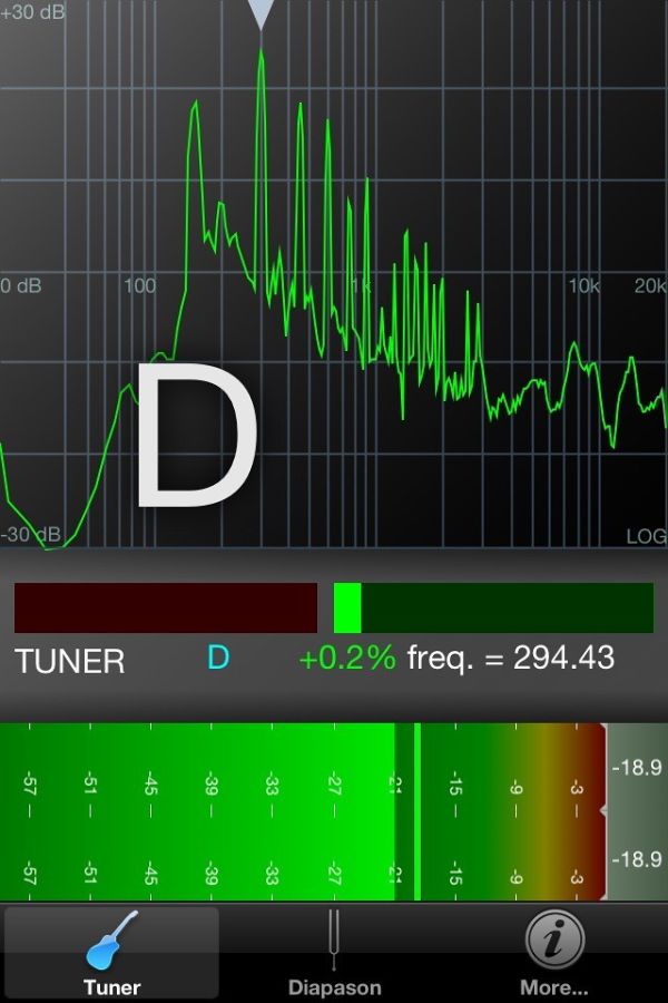 Met deze iPhone app kan zelfs ik een gitaar stemmen! N-track Tuner. Nu nog leren spelen :)