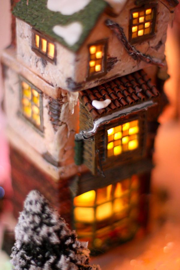 The warm glow of a winter house