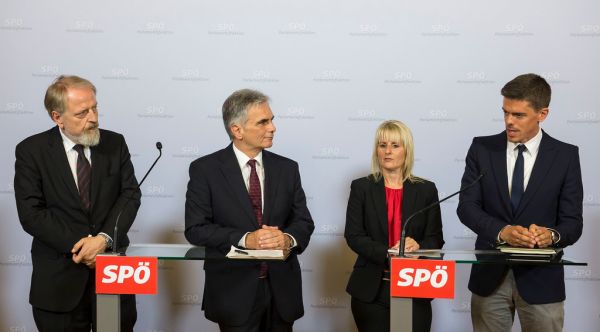Pressekonferenz nach Sitzung des SPÖ-Bundesparteivorstands.