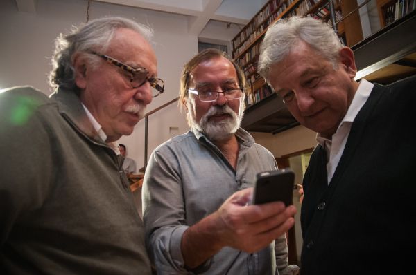 Carlos Payán, Epigmenio Ibarra y Andrés Manuél López Obrador