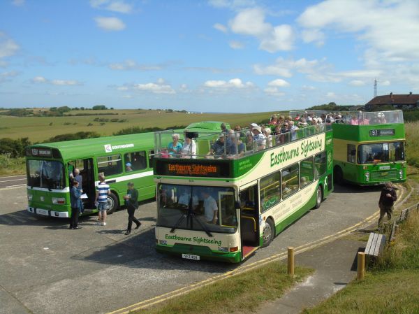 Beachyhead - Preserved Southdown 34 PCD 80R & 617 UWV 617S and Seaford & District 819 SFZ 404