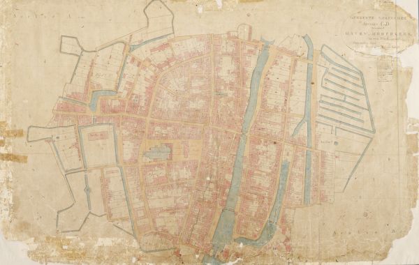 Kadastrale minuut van Gorinchem 1835