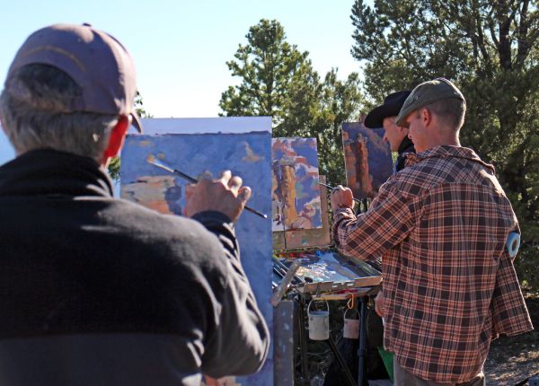 Grand Canyon Celebration of Art 2013 - Bill Cramer, Aaron Schuerr & Jim Wodark Plein Air Painting 2133