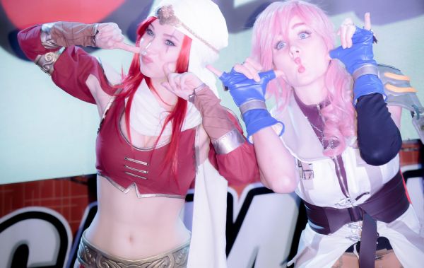 Enji Night (Sandstorm Katarina) & Tazzie (Lightning Farron)